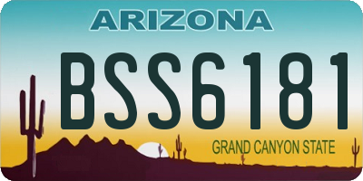 AZ license plate BSS6181