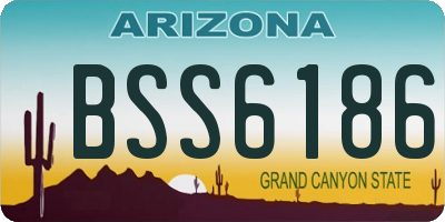 AZ license plate BSS6186