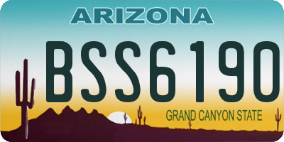 AZ license plate BSS6190