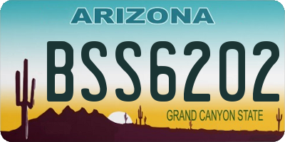 AZ license plate BSS6202