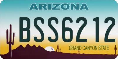 AZ license plate BSS6212