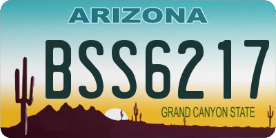 AZ license plate BSS6217