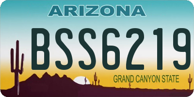 AZ license plate BSS6219