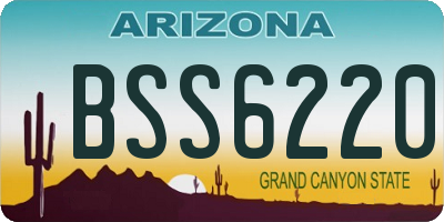 AZ license plate BSS6220