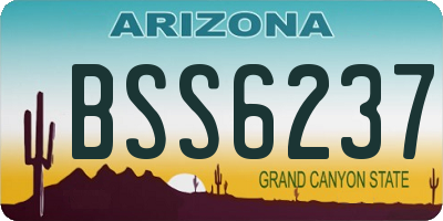 AZ license plate BSS6237