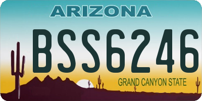 AZ license plate BSS6246