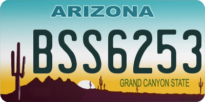 AZ license plate BSS6253