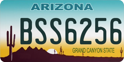 AZ license plate BSS6256