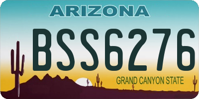 AZ license plate BSS6276