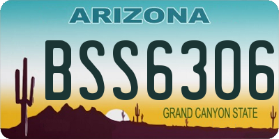 AZ license plate BSS6306