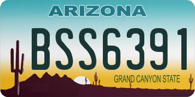 AZ license plate BSS6391