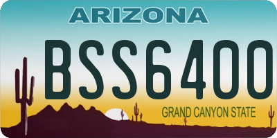 AZ license plate BSS6400