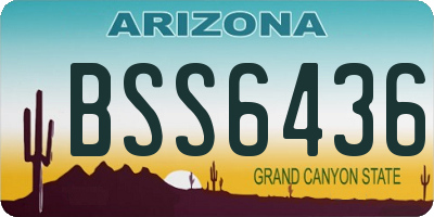 AZ license plate BSS6436