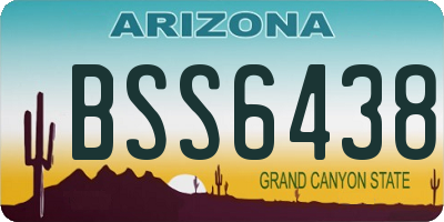 AZ license plate BSS6438