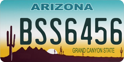 AZ license plate BSS6456