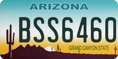 AZ license plate BSS6460