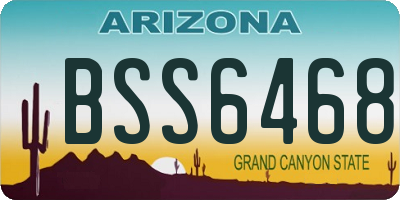 AZ license plate BSS6468