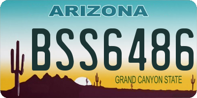 AZ license plate BSS6486