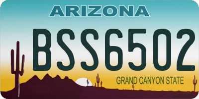 AZ license plate BSS6502