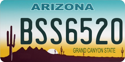 AZ license plate BSS6520