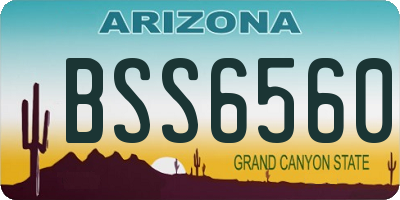 AZ license plate BSS6560