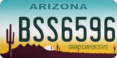 AZ license plate BSS6596