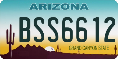 AZ license plate BSS6612