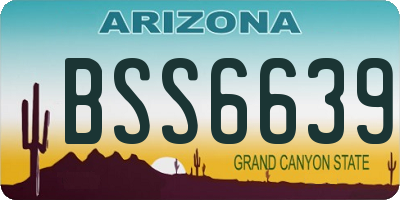 AZ license plate BSS6639