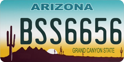 AZ license plate BSS6656