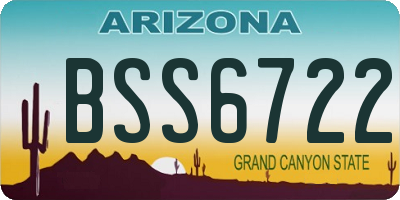 AZ license plate BSS6722