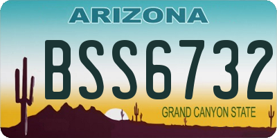 AZ license plate BSS6732