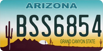 AZ license plate BSS6854