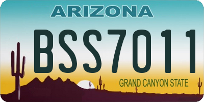 AZ license plate BSS7011
