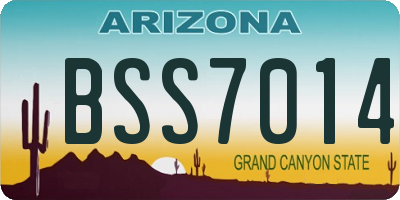 AZ license plate BSS7014