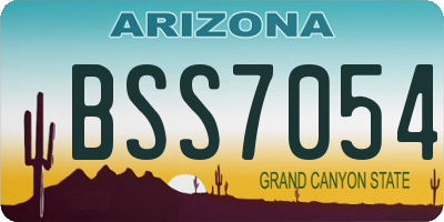 AZ license plate BSS7054