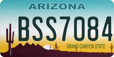 AZ license plate BSS7084