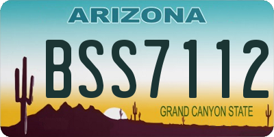 AZ license plate BSS7112
