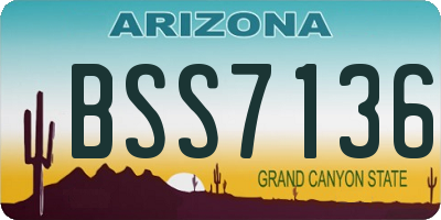 AZ license plate BSS7136