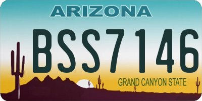 AZ license plate BSS7146