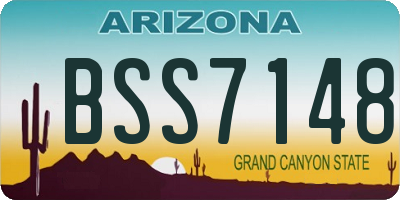 AZ license plate BSS7148