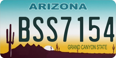 AZ license plate BSS7154