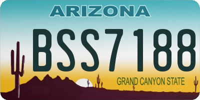 AZ license plate BSS7188