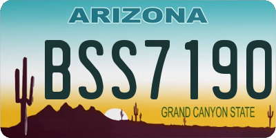 AZ license plate BSS7190