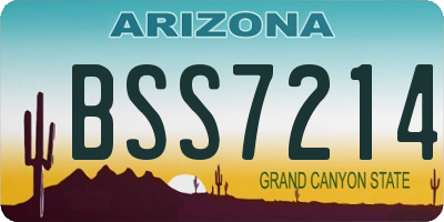 AZ license plate BSS7214
