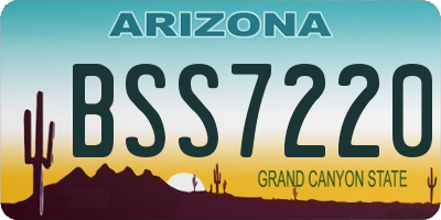 AZ license plate BSS7220