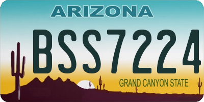AZ license plate BSS7224