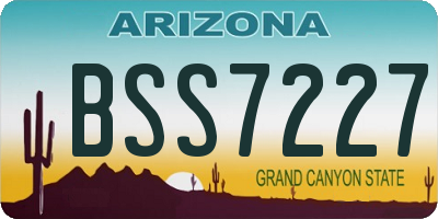 AZ license plate BSS7227