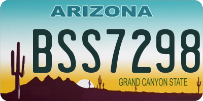 AZ license plate BSS7298