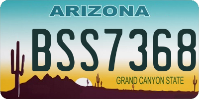 AZ license plate BSS7368