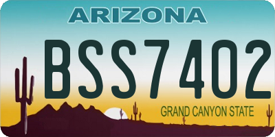 AZ license plate BSS7402